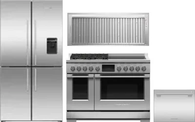 4 Piece Package Includes Refrigerator, Range, Hood And Dishwasher
